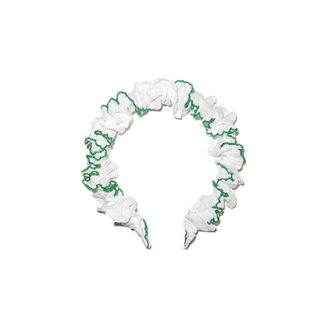 Diana Headband | White & Green