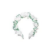 Diana Headband | White & Green